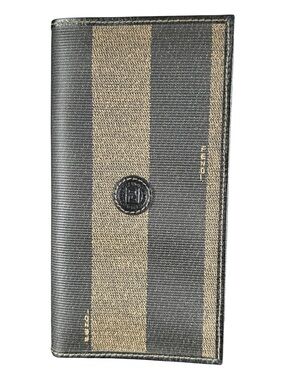 FENDI Pequin Bifold Wallet Canvas Wallet/Checkbook Holder/Travel Organizer